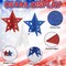 6-Inch Wooden Glitter Stars – Set of 3 3D Patriotic Decorations for Labor Day, Memorial Day & 4th of July, Red White & Blue Tiered Tray, Table, Shelf & Door Decor
